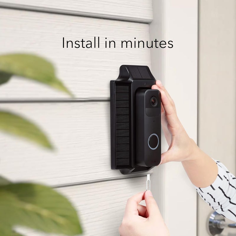 Wasserstein Solar Charger and Mount - Compatible with Blink Video Doorbell - Solar Power for Your Blink Video Doorbell (Black) - Image 5